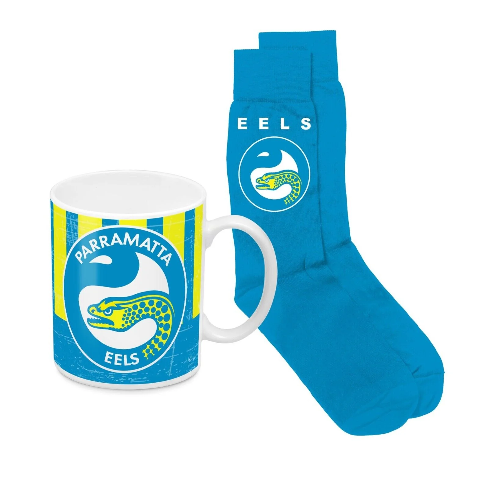 NRL Heritage Coffee Mug & Sock Pack - Paramatta Eels - Gift Boxed - Image 2