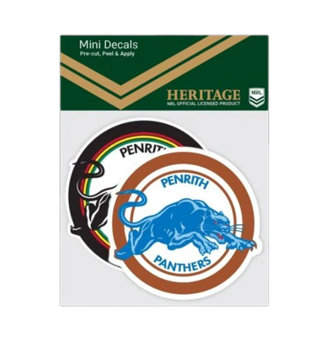 NRL Heritage Mini Decal - Penrith Panthers - Sticker Set Of 2 - 8x7cm - New - Image 2