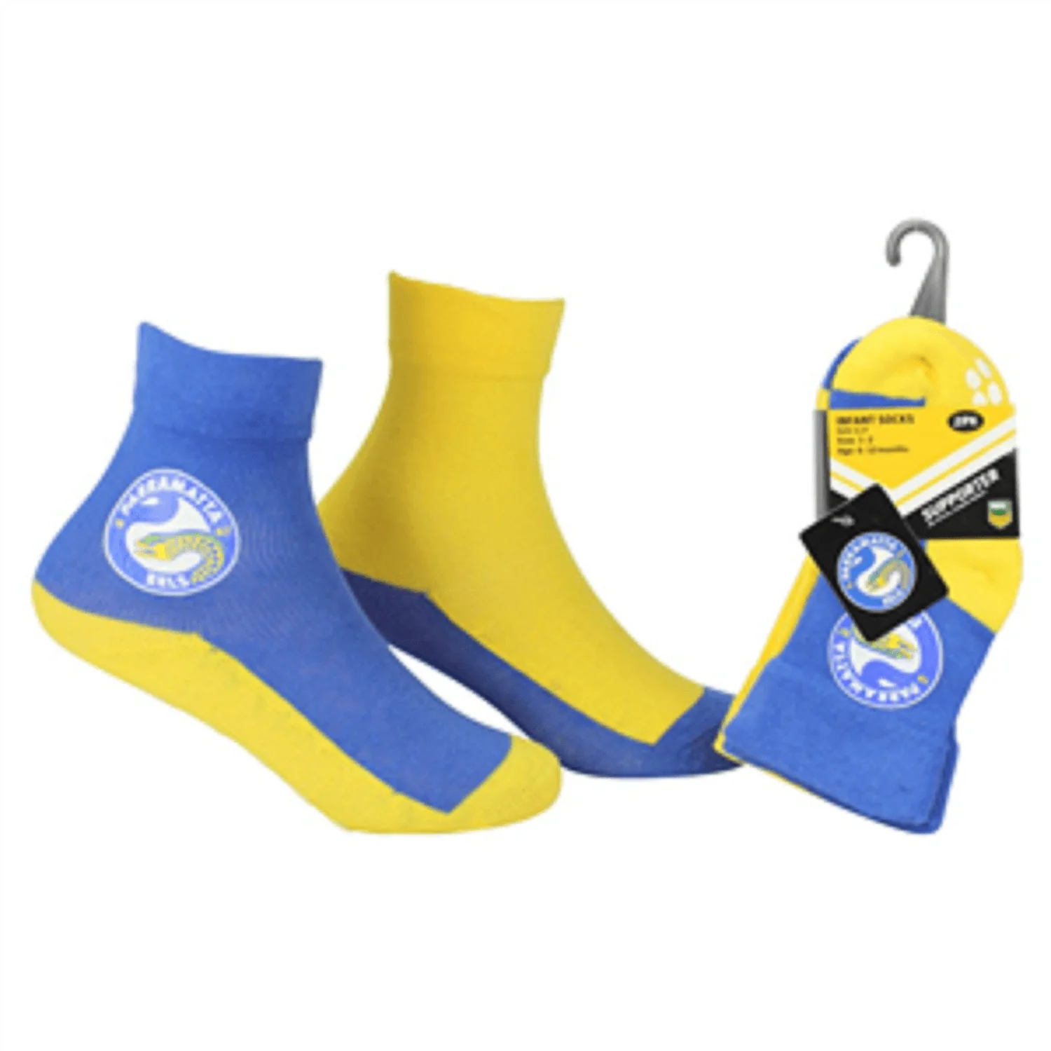 NRL Infant Socks - Parramatta Eels - Set Of Two - Non Slip - Sock - Image 2