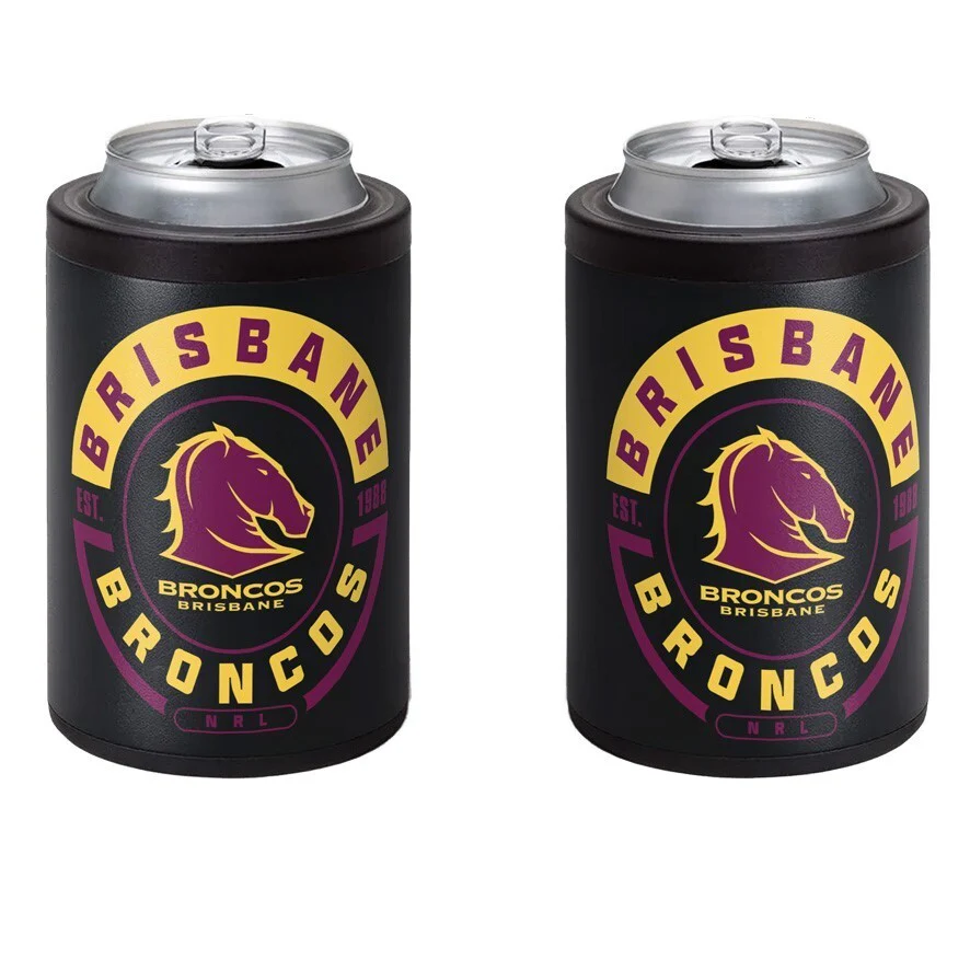 NRL Insulated Can Cooler - Brisbane Broncos - Stubby Cooler - Twist Top Lid