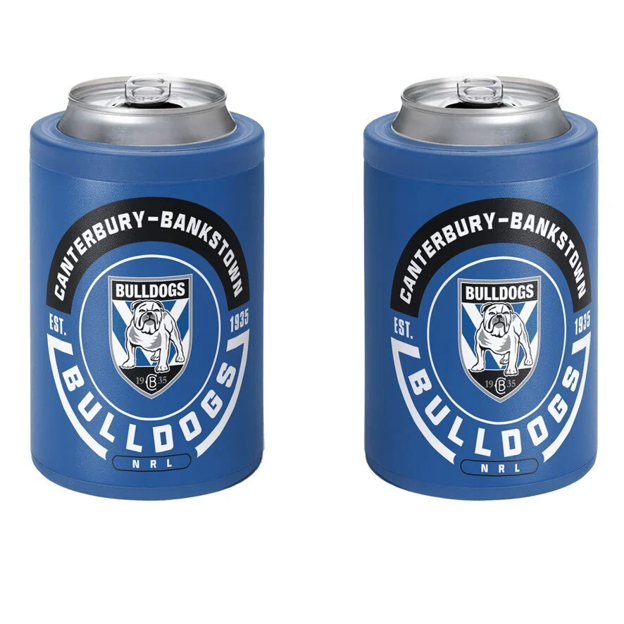 NRL Insulated Can Cooler - Canterbury Bulldogs - Stubby Cooler - Twist Top Lid - Image 2