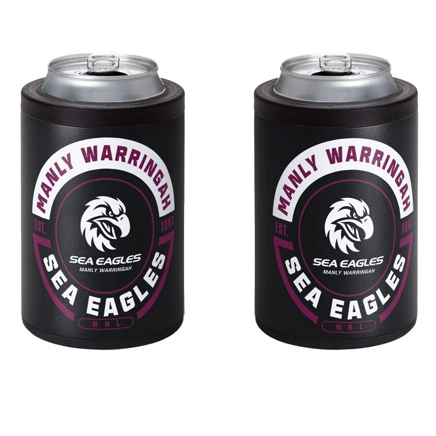 NRL Insulated Can Cooler - Manly Sea Eagles - Stubby - Twist Top Lid - Image 2