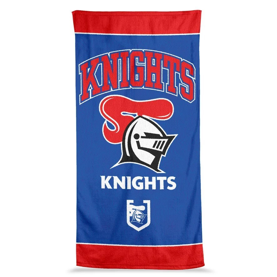 NRL  Jumbo Beach Towel - Newcastle Knights - Team Logo - 90cmx170cm