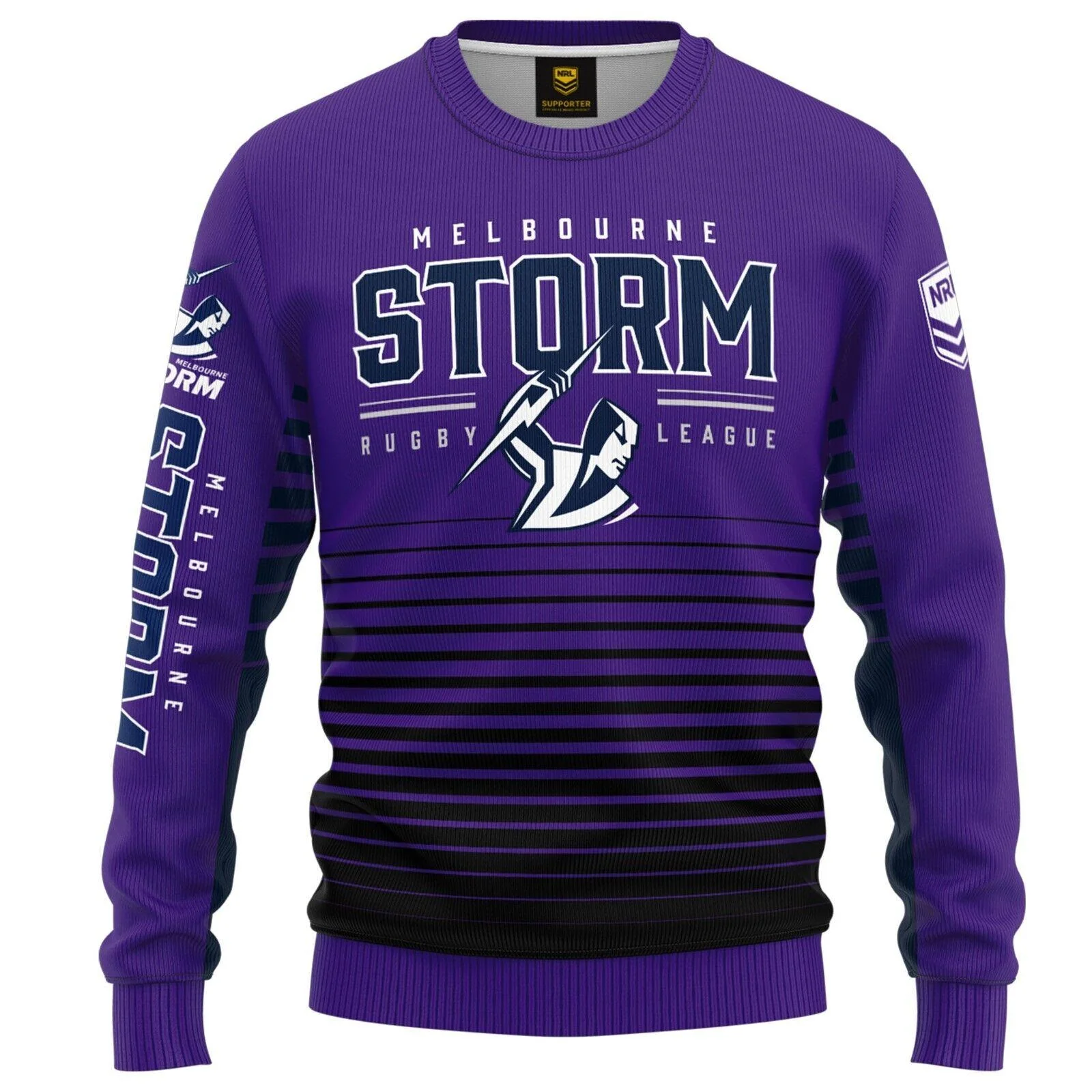 NRL Kids Game Time Pullover - Melbourne Storm - Infant Baby - Light Jumper - Image 2