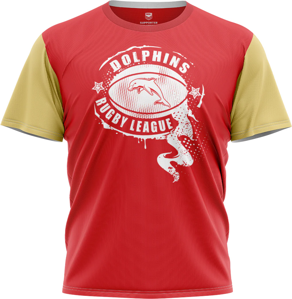 NRL Kids 'Preston' Tee Shirt - Dolphins - Baby Child T-Shirt