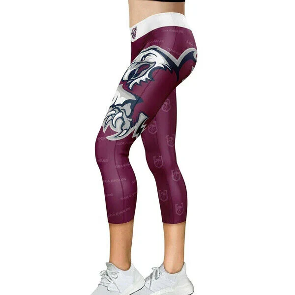 NRL Ladies 'Siren' Leggings - Manly Sea Eagles - Active Wear