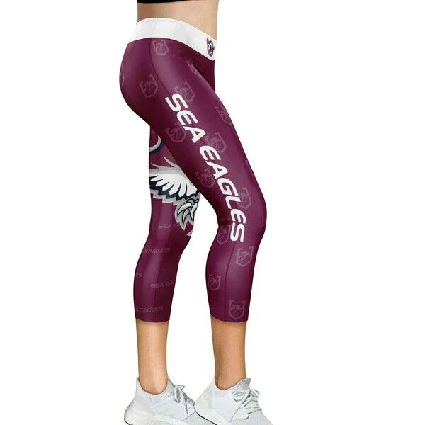 NRL Ladies 'Siren' Leggings - Manly Sea Eagles - Active Wear - Image 2
