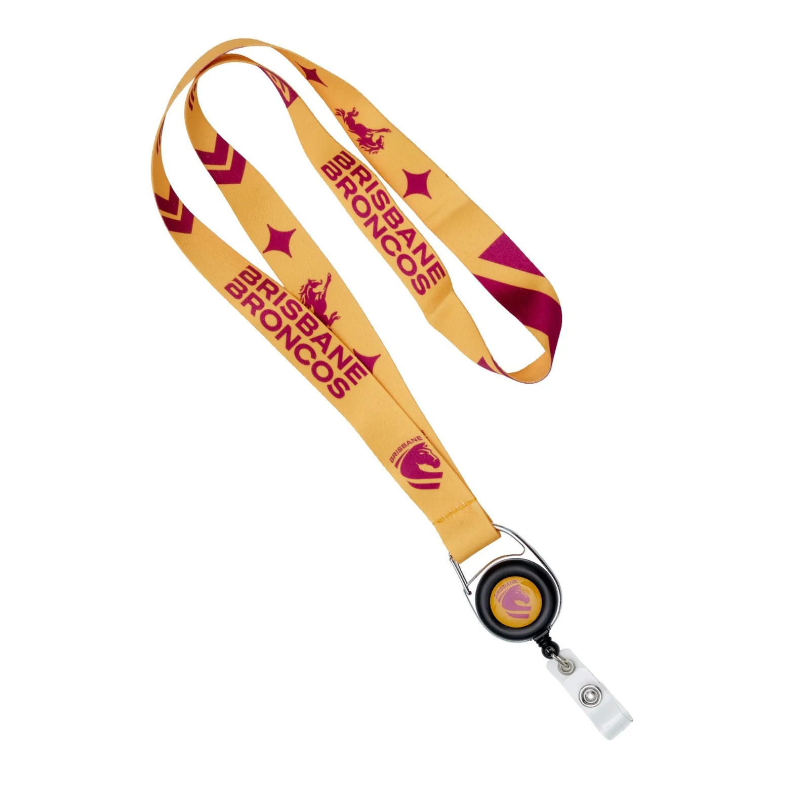 NRL Lanyard with Retractable ID Clip - Brisbane Broncos - Image 2