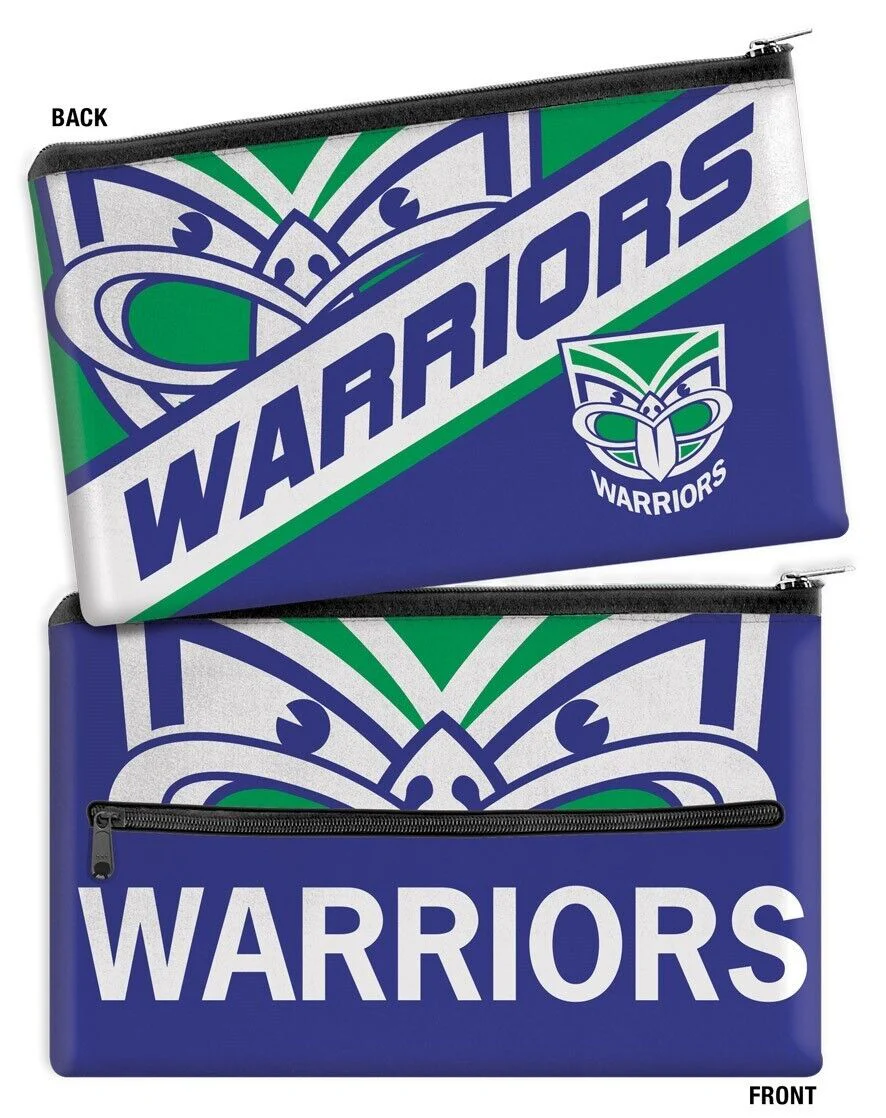 NRL Large Pencil Case - New Zealand Warriors - Neoprene - 33cm x 21cm - Image 2
