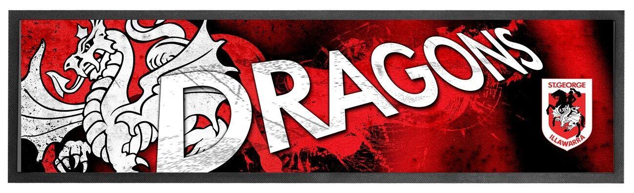 NRL Logo Bar Runner - St George Illawarra Dragons - Bar Mat - 25cm x 90cm - Image 2