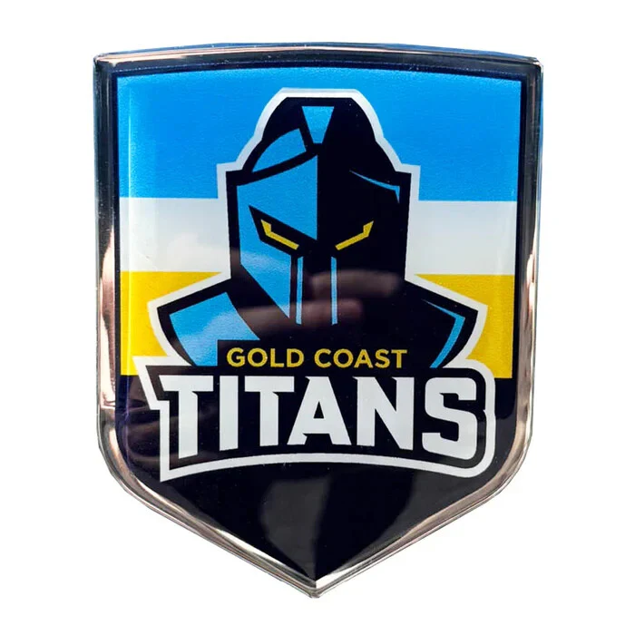 NRL Logo Emblem - Gold Coast Titans - Supporter Car Badge