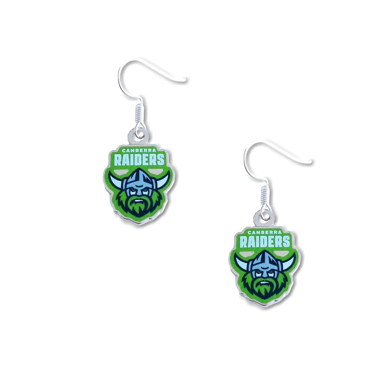 NRL Logo Metal Earrings - Canberra Raiders - Surgical Steel - Drop Earrings - Image 2