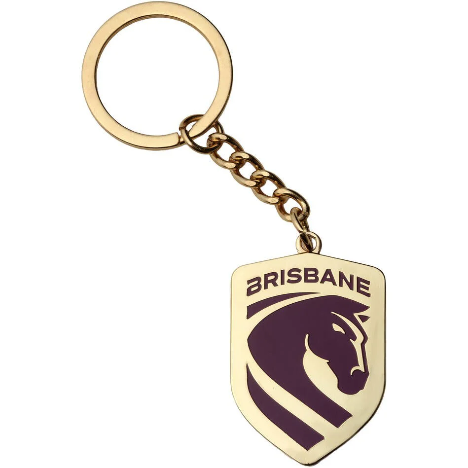 NRL Logo Metal Key Ring  Brisbane Broncos - Keyring - Image 2