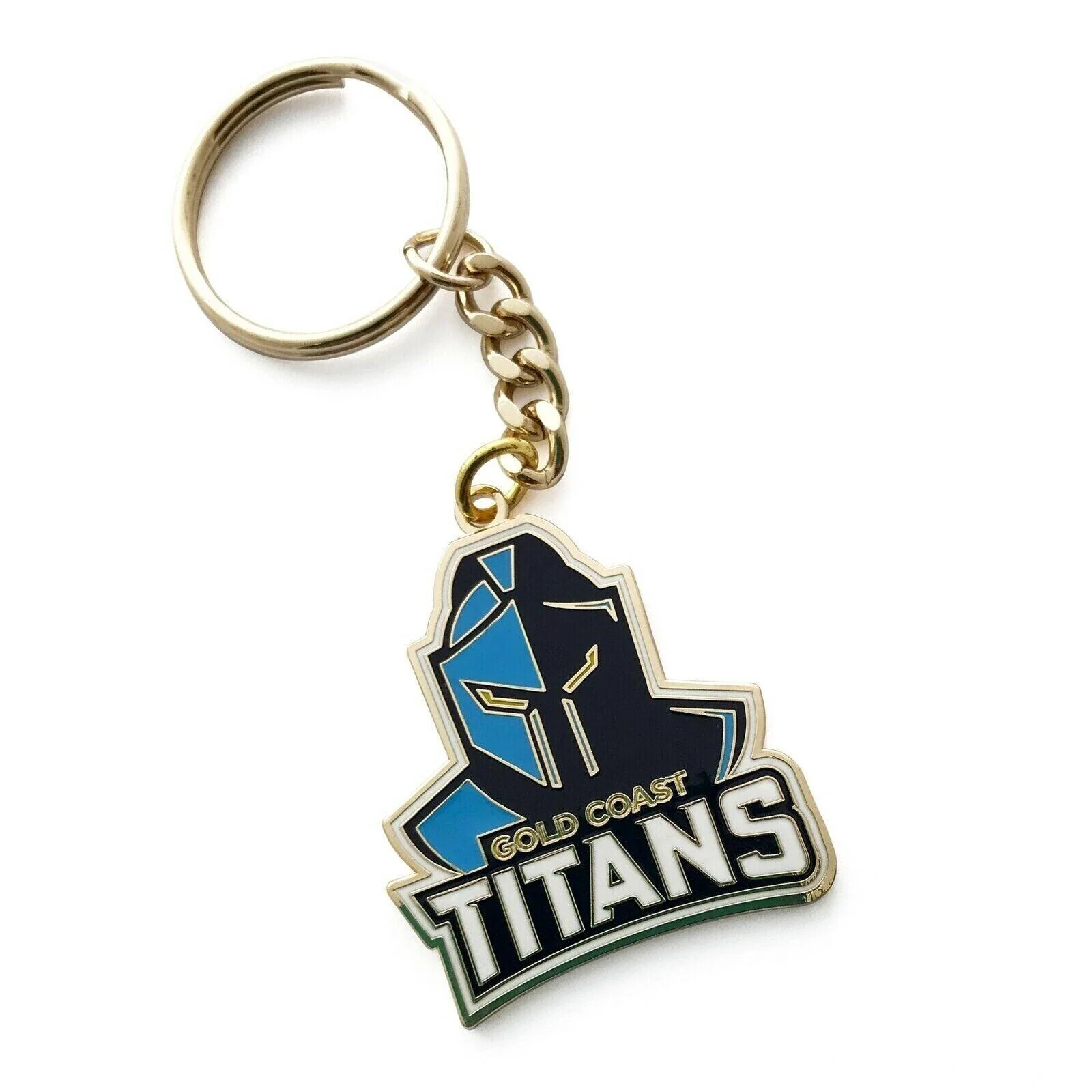 NRL Logo Metal Key Ring  - Gold Coast Titans - Keyring - Rugby League - TROFE - Image 2