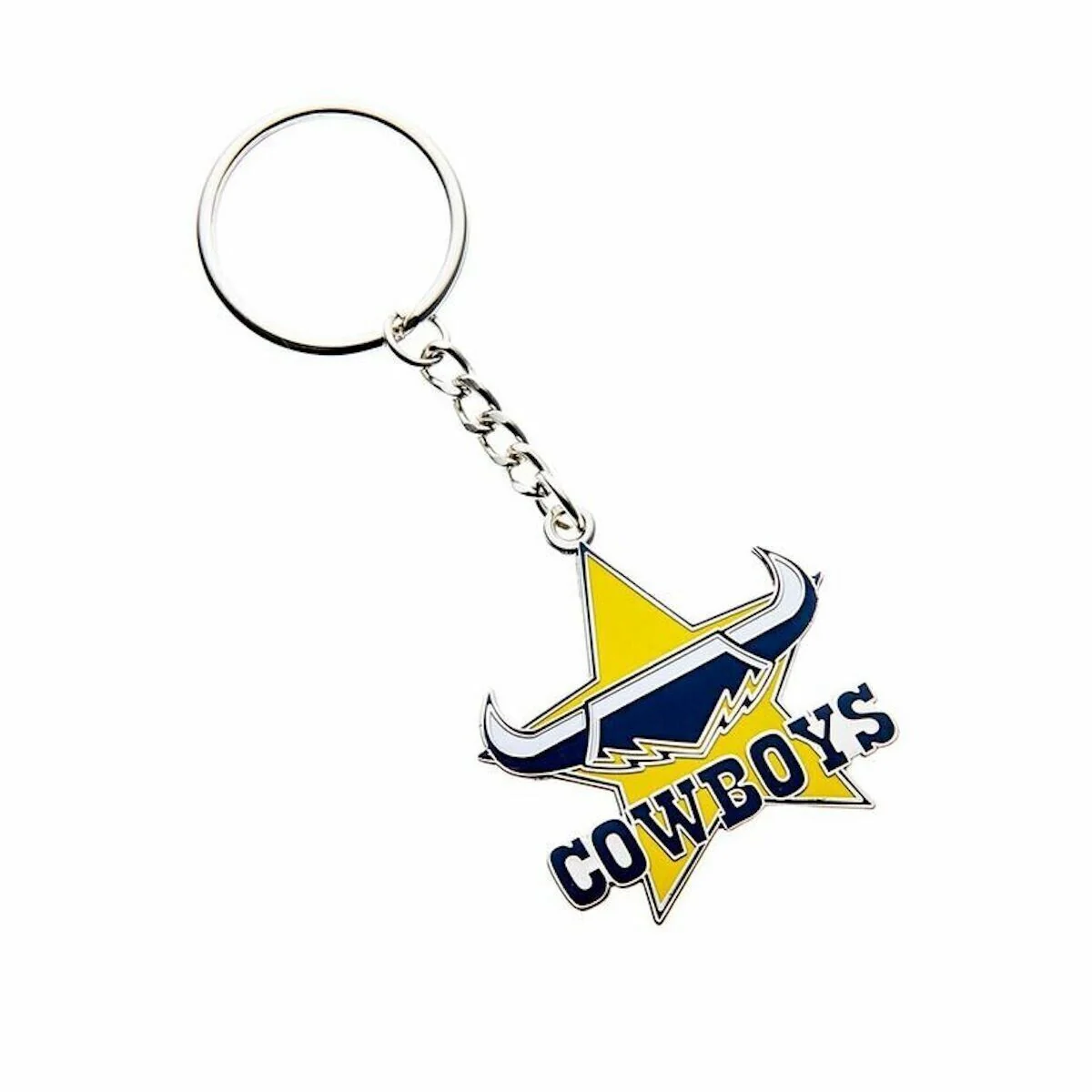 NRL Logo Metal Key Ring  - North Queensland Cowboys - Keyring - TROFE - Image 2