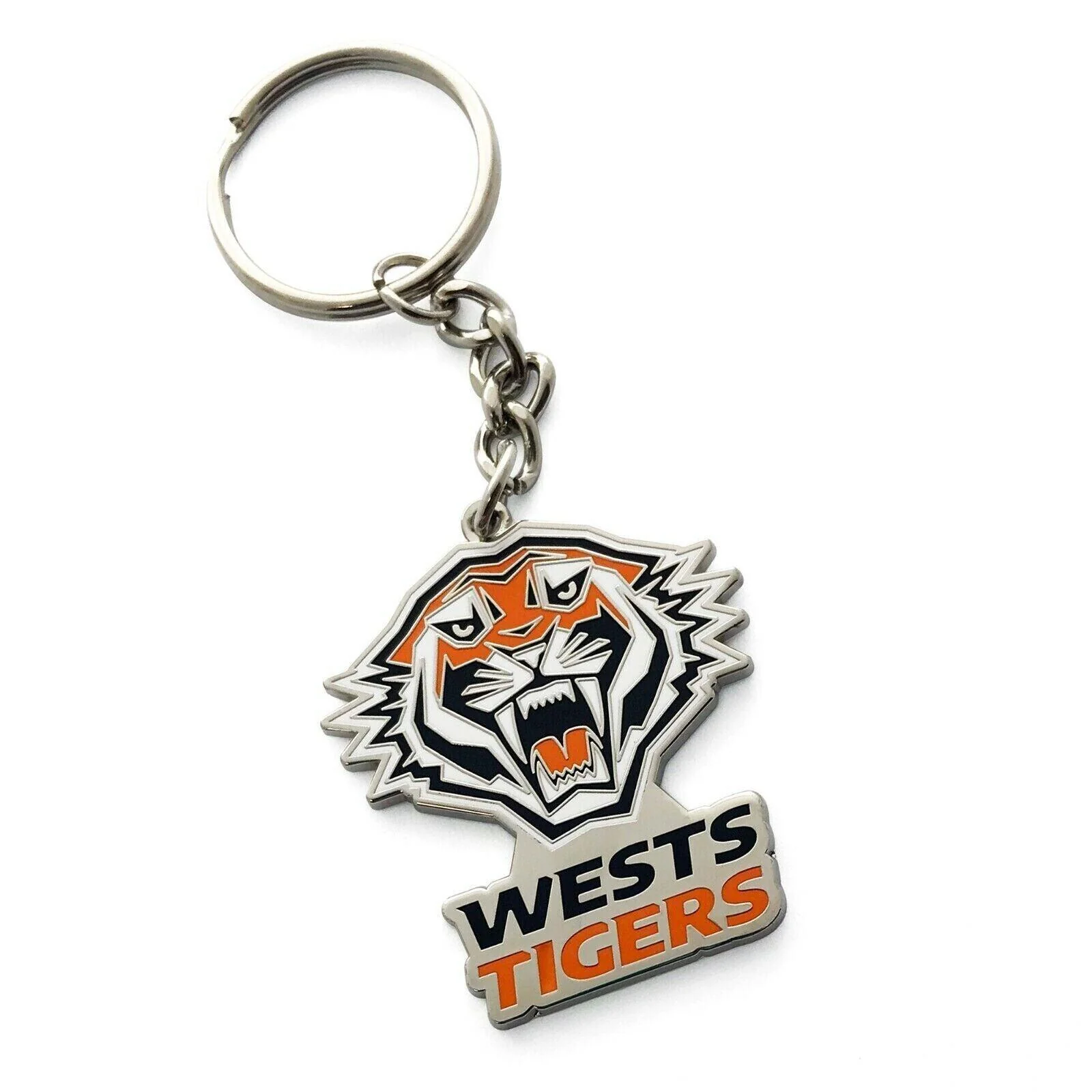 NRL Logo Metal Key Ring  - Wests Tigers - Keyring - Rugby League - TROFE - Image 2
