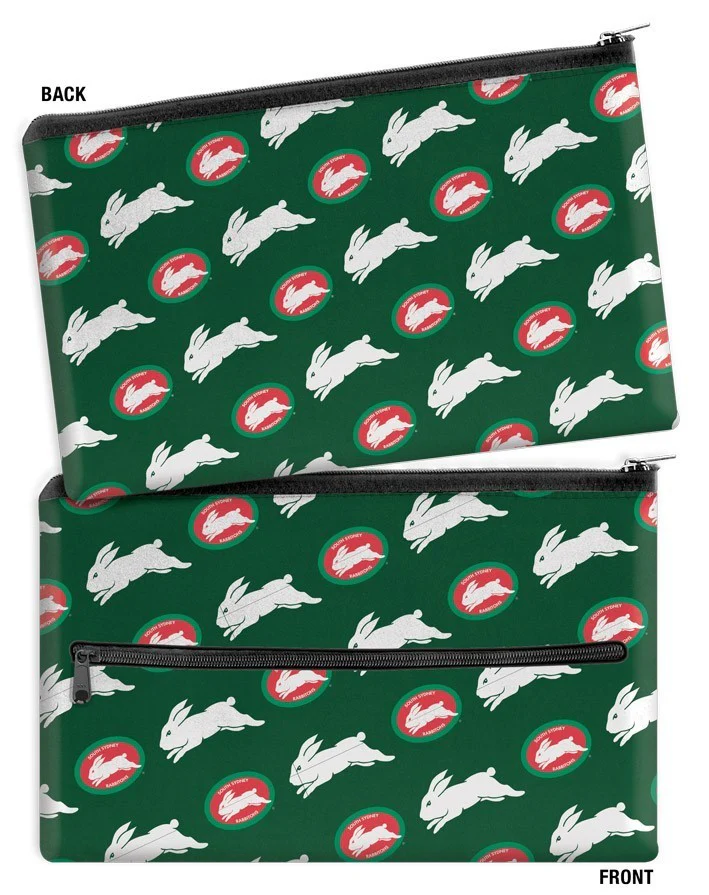 NRL Logo Pencil Case - South Sydney Rabbitohs - Neoprene - 33cm x 21cm