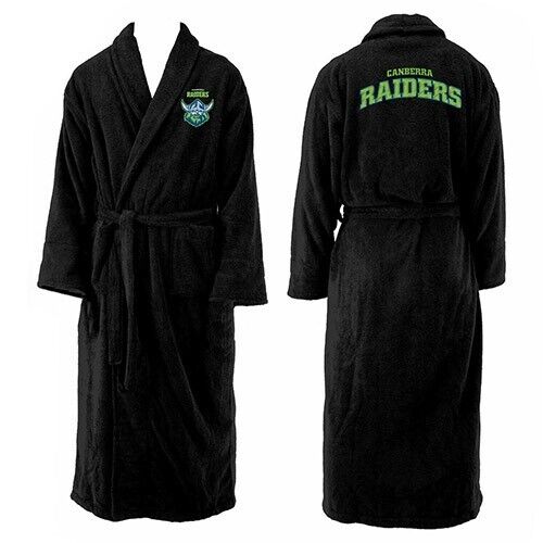 NRL Long Sleeve Bath Robe - Canberra Raiders - Dressing Gown - Adult - Image 2