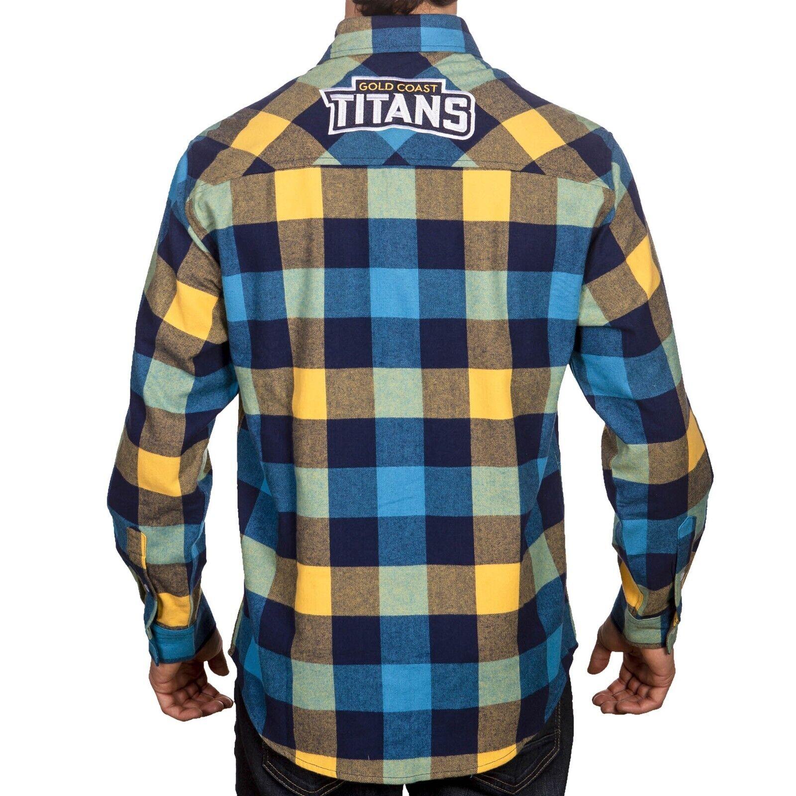 NRL Lumberjack Flannel Polo - Gold Coast Titans - Flanno Shirt - Image 2