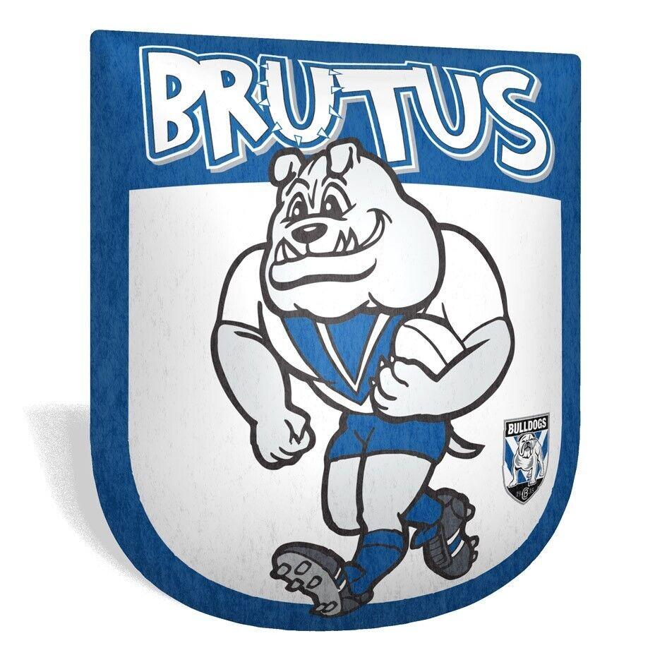 NRL Mascot Shaped Cushion - Canterbury Bulldogs - 35cm x 40cm - Pillow - Image 2