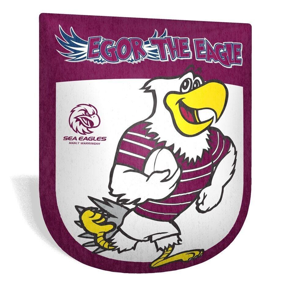 NRL Mascot Shaped Cushion - Manly Sea Eagles - 35cm x 40cm - Pillow - Image 2