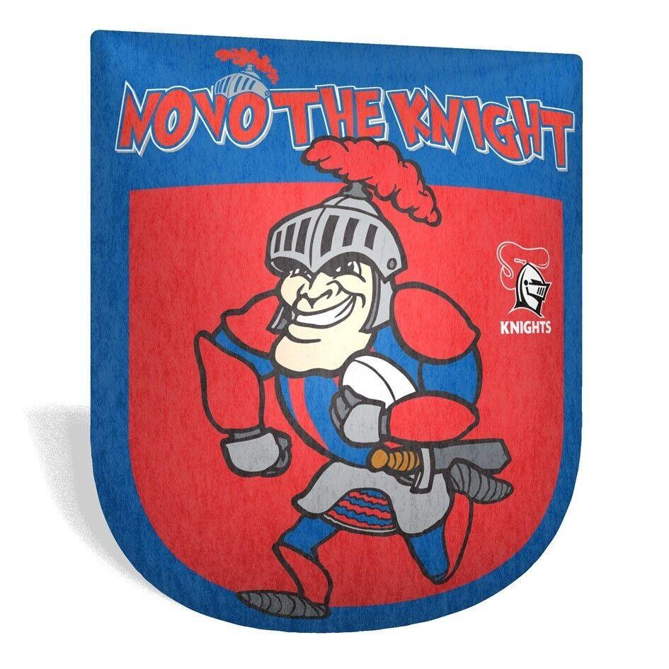NRL Mascot Shaped Cushion - Newcastle Knights - 35cm x 40cm - Pillow