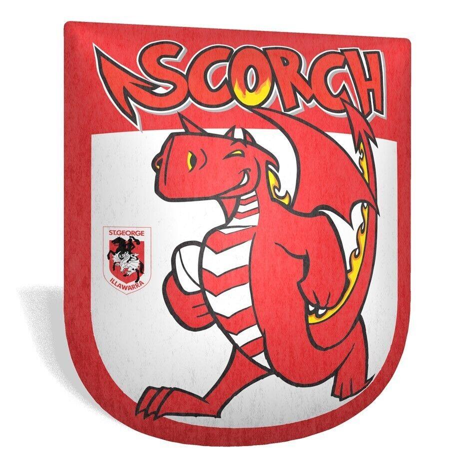 NRL Mascot Shaped Cushion - St George Illawarra Dragons - 35cm x 40cm - Pillow - Image 2