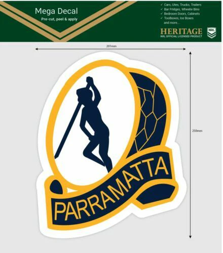 NRL Mega Heritage Decal - Parramatta Eels - Car Sticker 250mm - Image 2