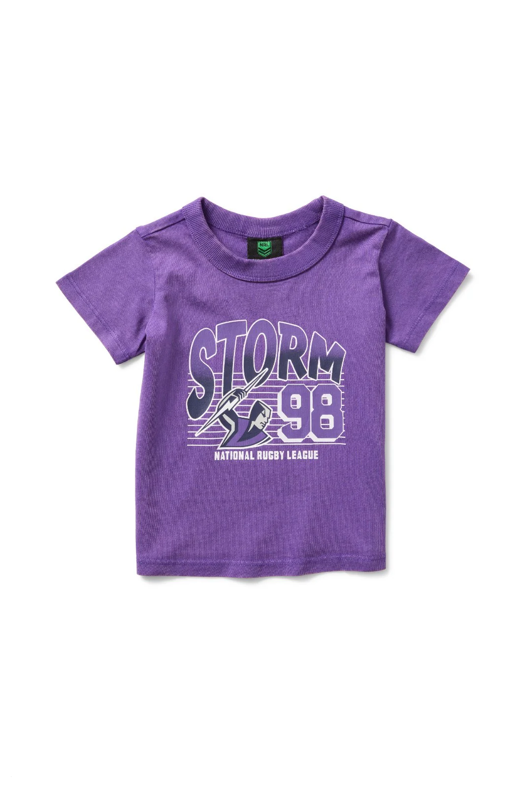 NRL Melbourne Storm - Washed Shred Tee Shirt - Toddler Kids - Cotton T-Shirt