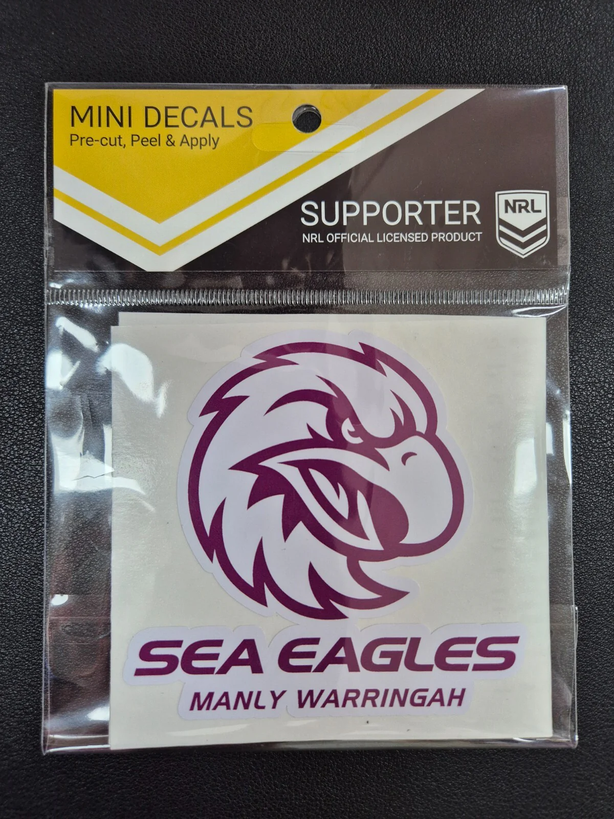 NRL Mini Decal - Manly Sea Eagles - Sticker Set Of 2 - 8x7cm - Image 2