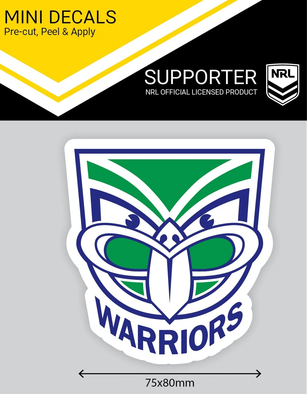 NRL Mini Decal - New Zealand Warriors - Single Sticker