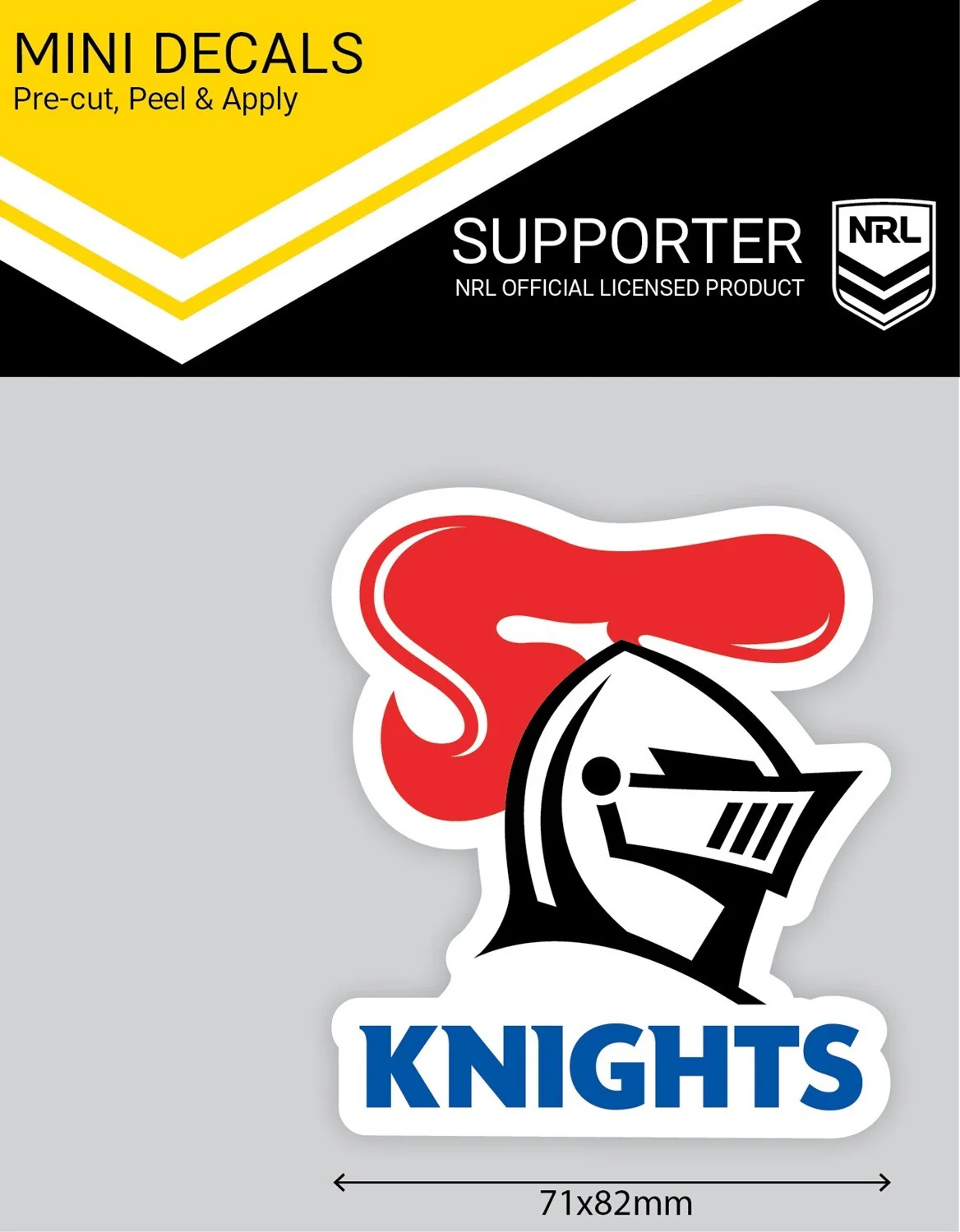 NRL Mini Decal - Newcastle Knights - Single Sticker - Image 2