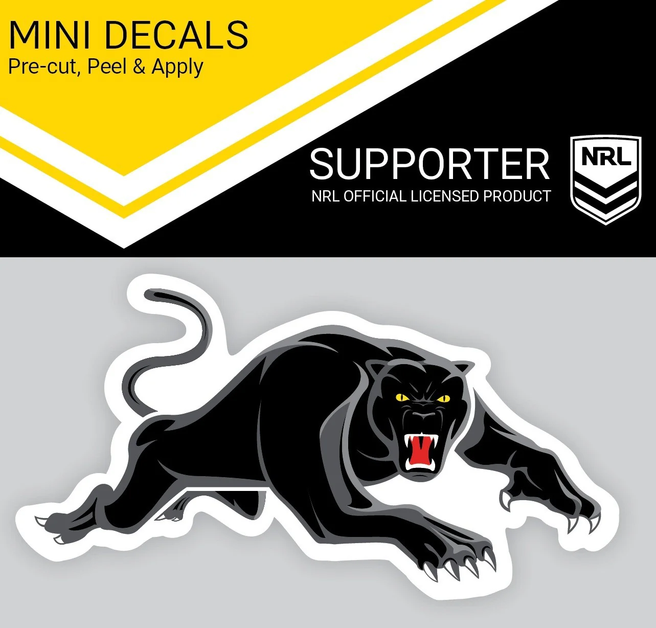 NRL Mini Decal - Penrith Panthers - Single Sticker - Image 2