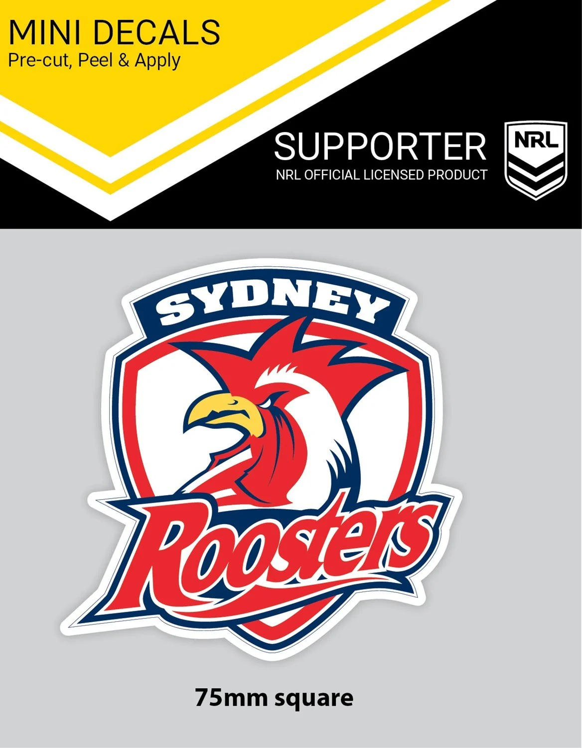 NRL Mini Decal - Sydney Roosters - Single Sticker