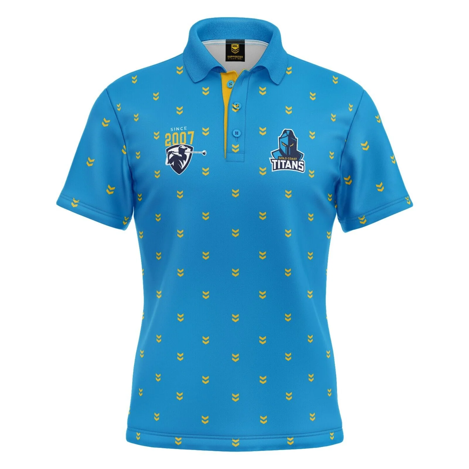 NRL 'Mulligan' Golf Polo - Gold Coast Titans - Adult - Mens - Polo