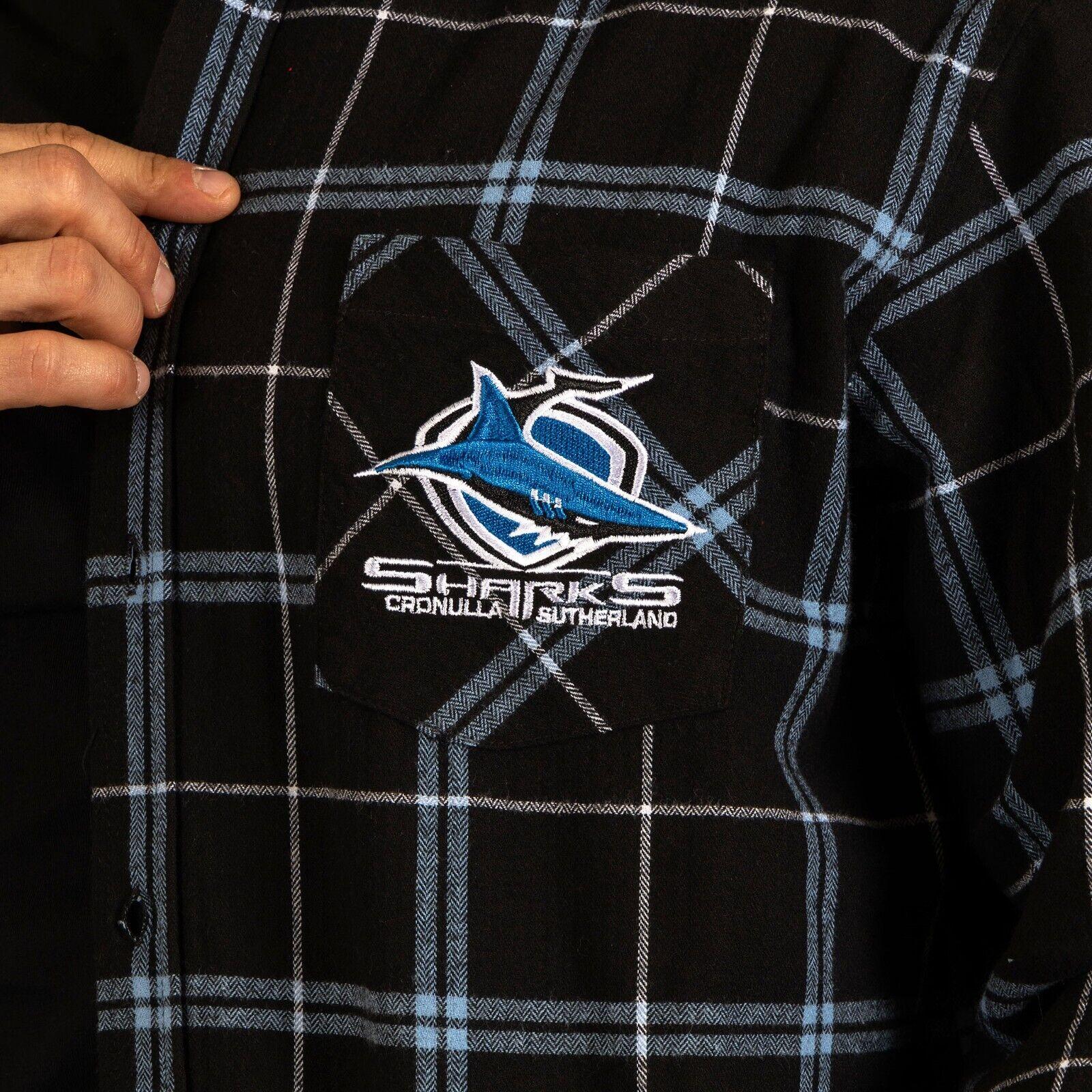 NRL 'Mustang' Flannel Polo - Cronulla Sharks - Flanno Shirt - Image 3