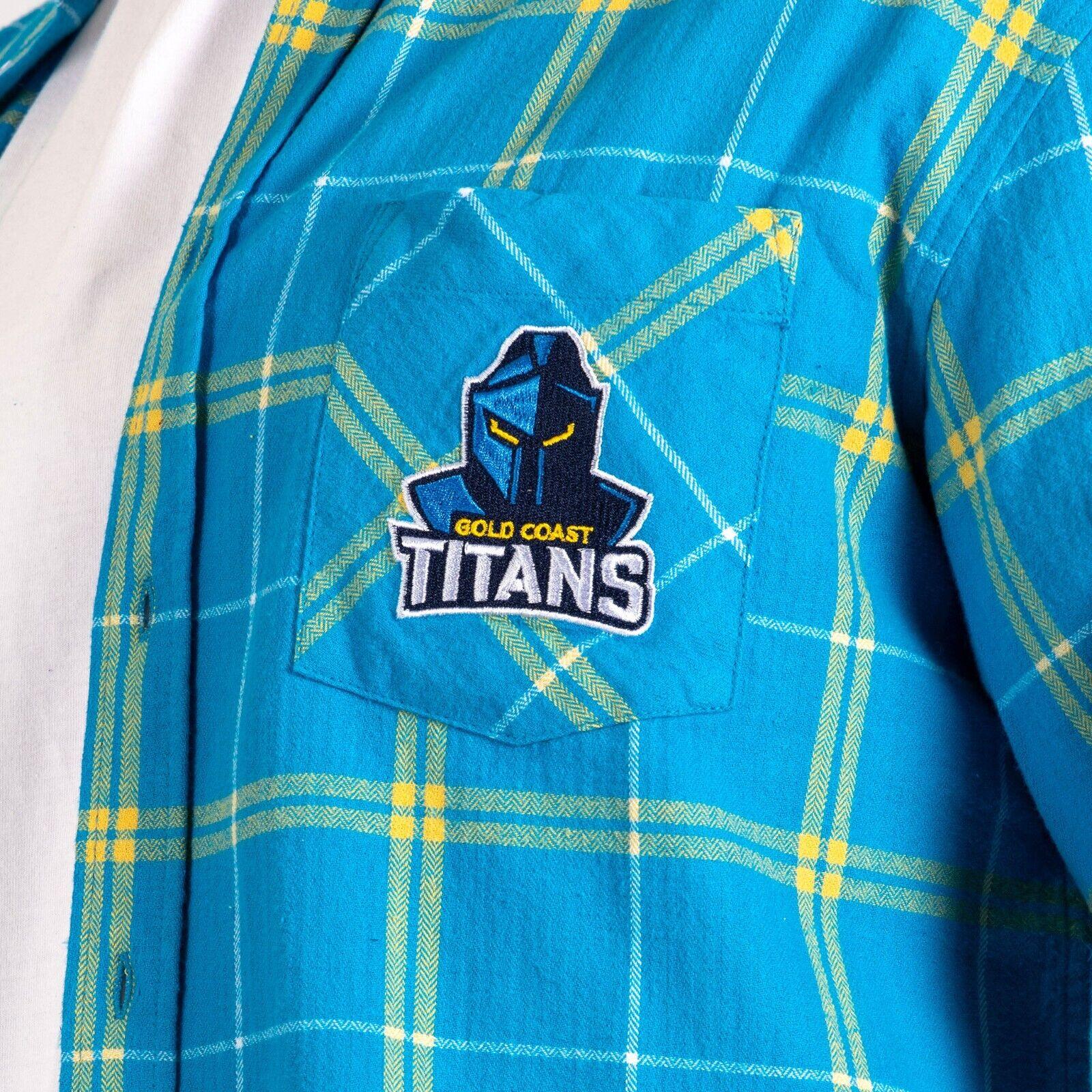 NRL 'Mustang' Flannel Polo - Gold Coast Titans - Flanno Shirt - Image 3