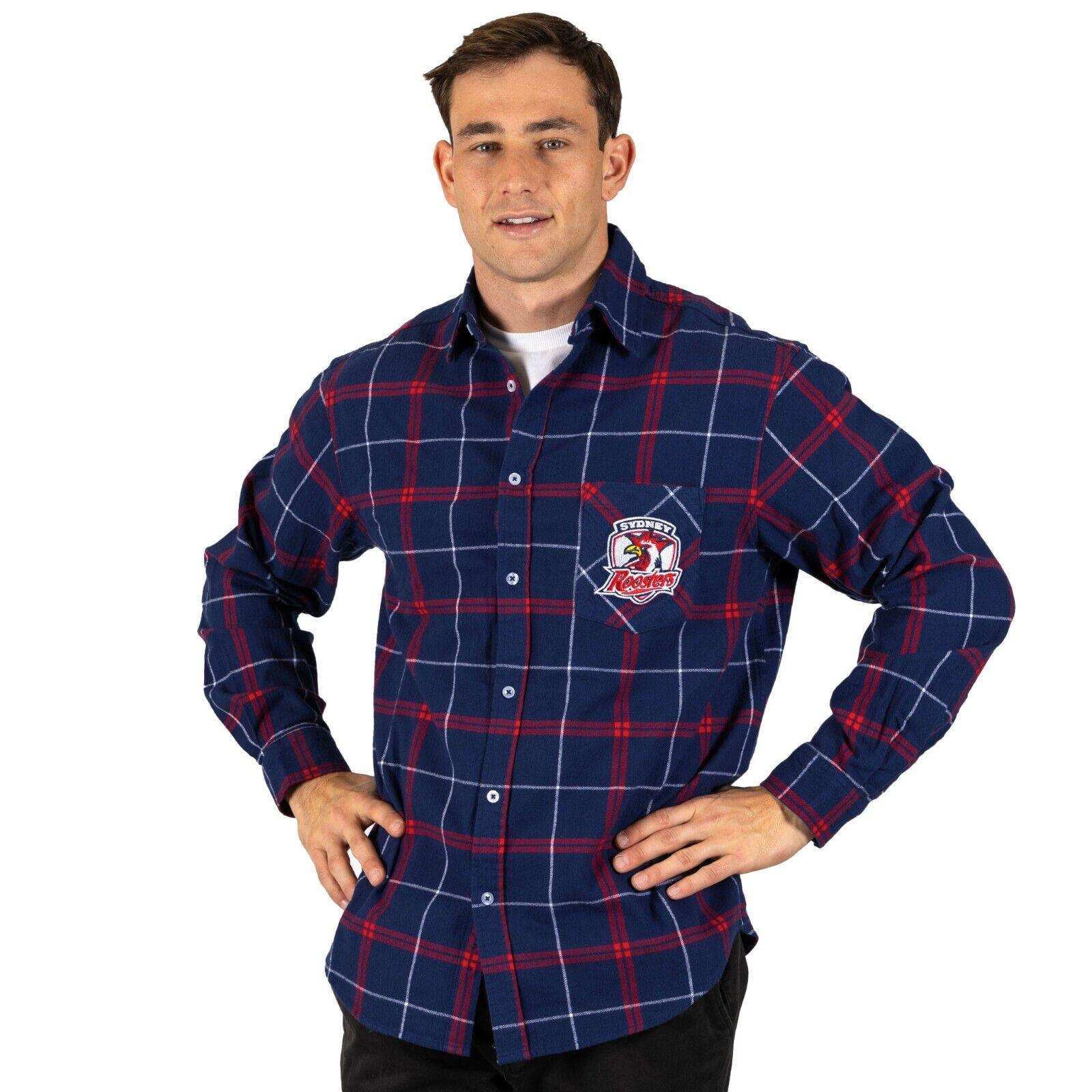 NRL 'Mustang' Flannel Polo - Sydney Roosters - Flanno Shirt