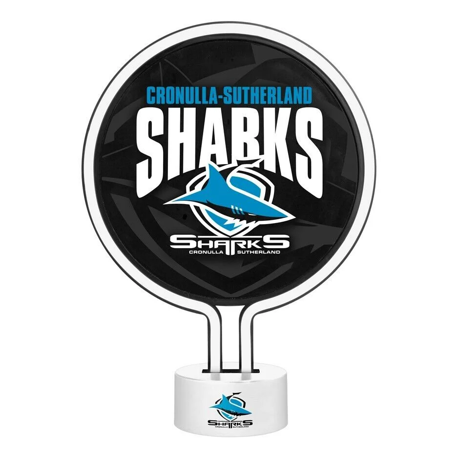 NRL Neon Light - Cronulla Sharks - 30 x 21.5 x 8.5cm - Team Logo - Image 2