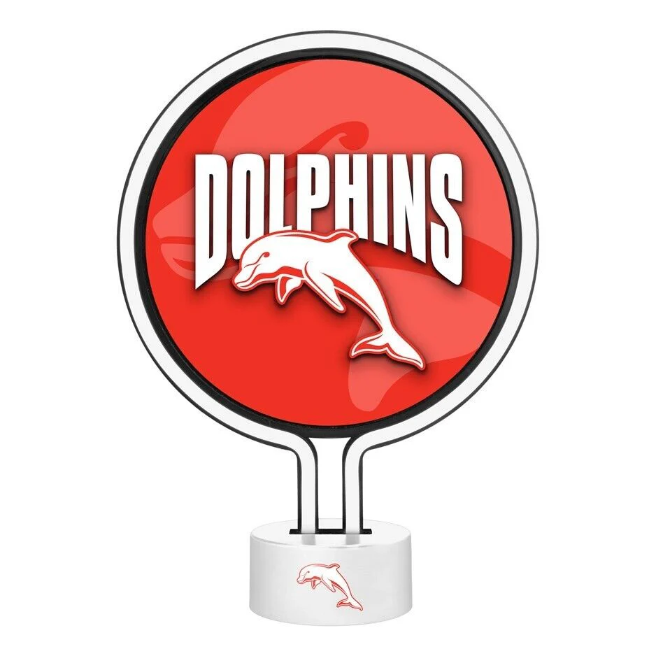 NRL Neon Light - Dolphins - 30 x 21.5 x 8.5cm - Team Logo - Image 2