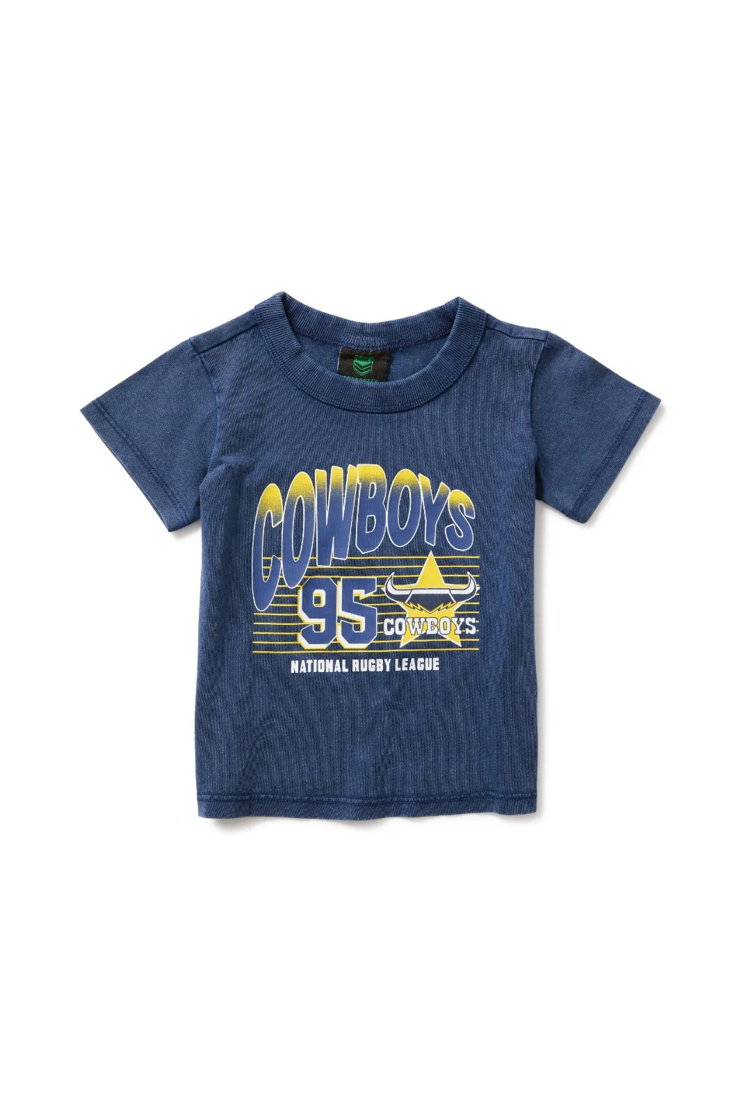NRL North Queensland Cowboys - Washed Shred Tee Shirt - Toddler Kids - Cotton