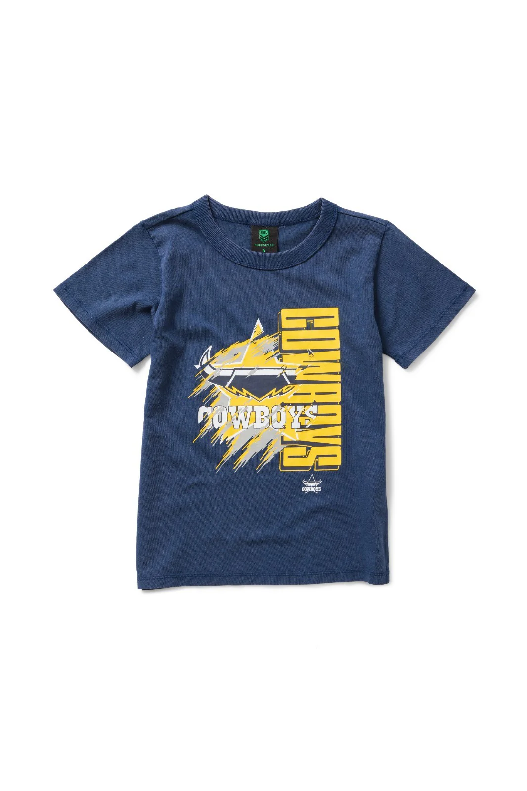 NRL North Queensland Cowboys - Washed Shred Tee Shirt Youth Kids Cotton T-Shirt
