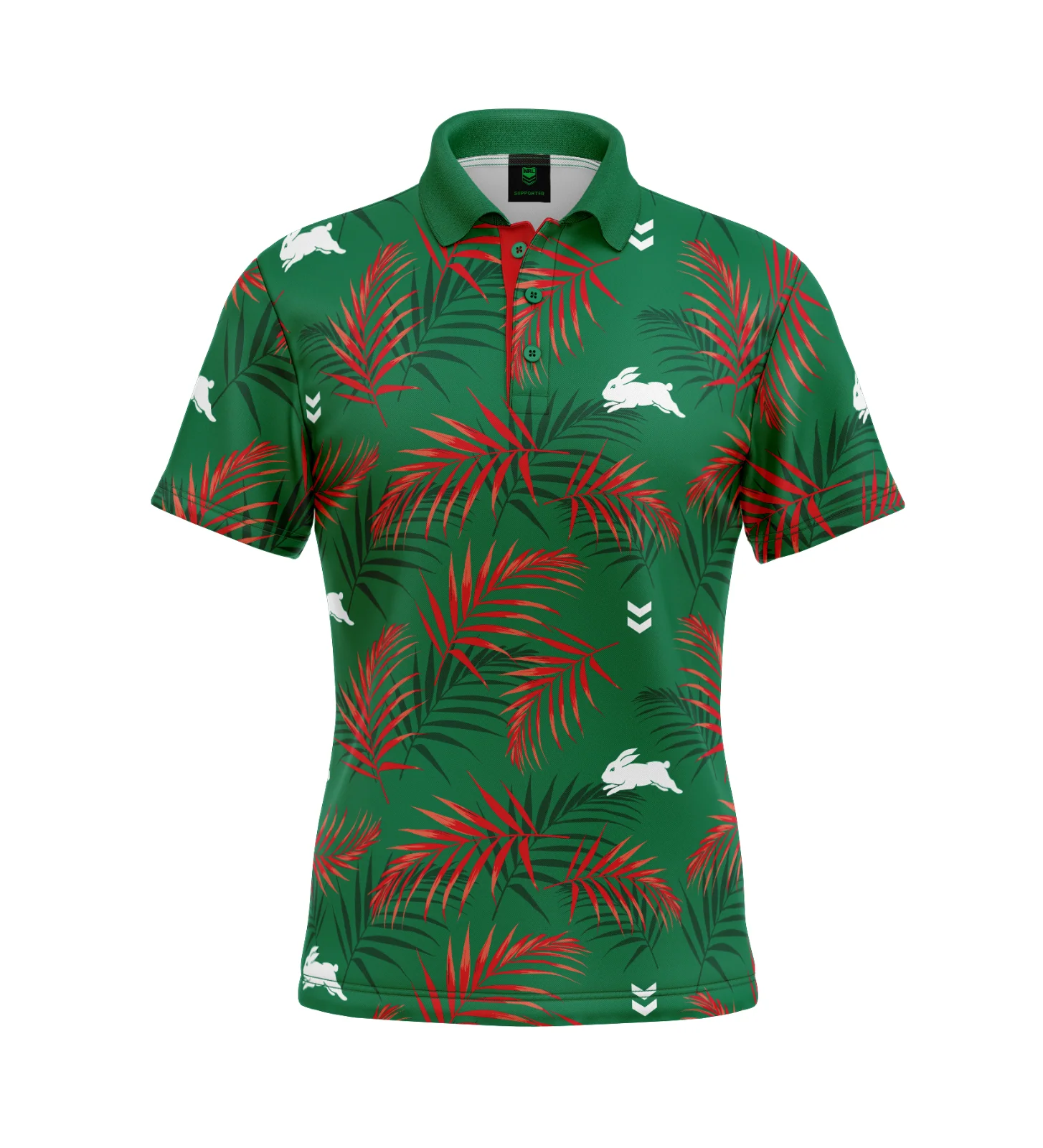 NRL 'Palm Beach' Golf Polo - South Sydney Rabbitohs - Adult - Mens - Polo
