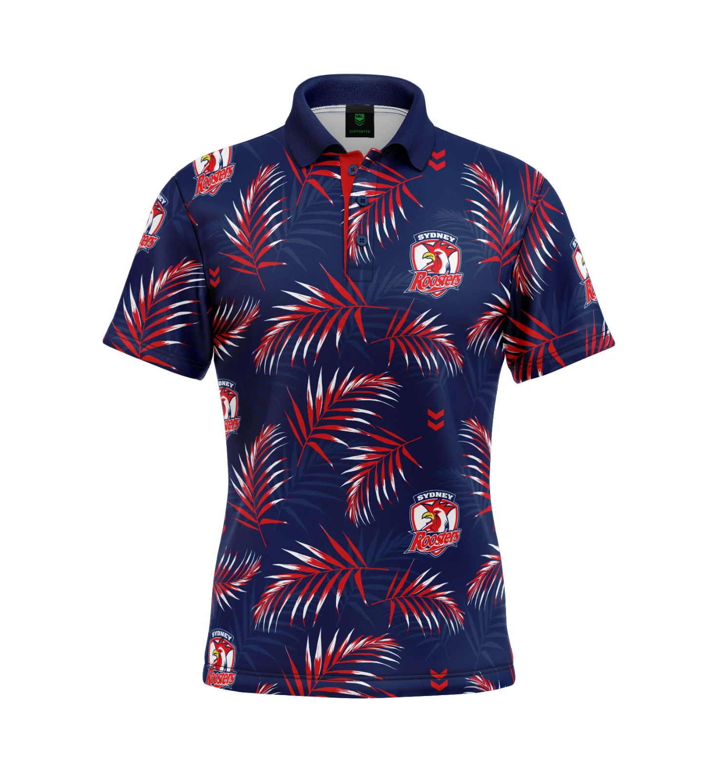 NRL 'Palm Beach' Golf Polo - Sydney Roosters - Adult - Mens - Polo