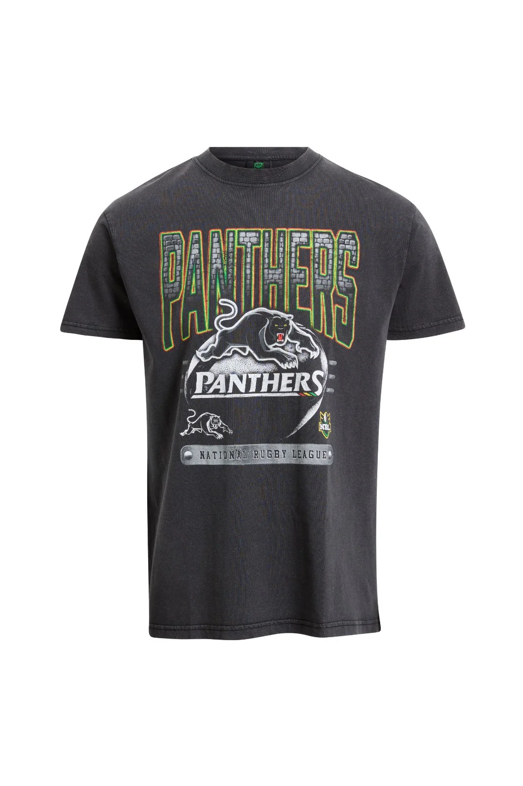 NRL Penrith Panthers - Washed Vintage Tee - Cotton T-Shirt - Adult