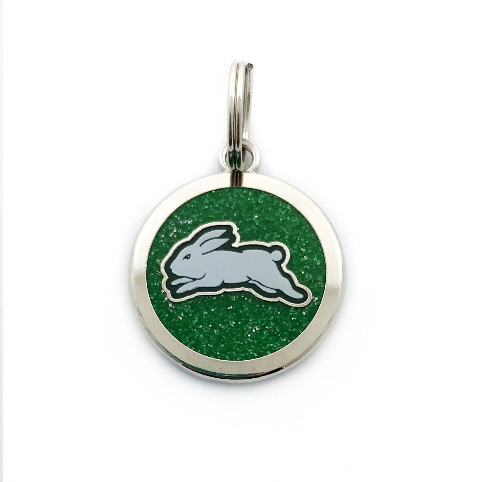 NRL Pet ID Tag - South Sydney Rabbitohs - Engravable - 25mm diameter - Image 2