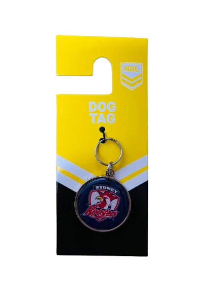 NRL Pet ID Tag - Sydney Roosters - Engravable - 30mm diameter