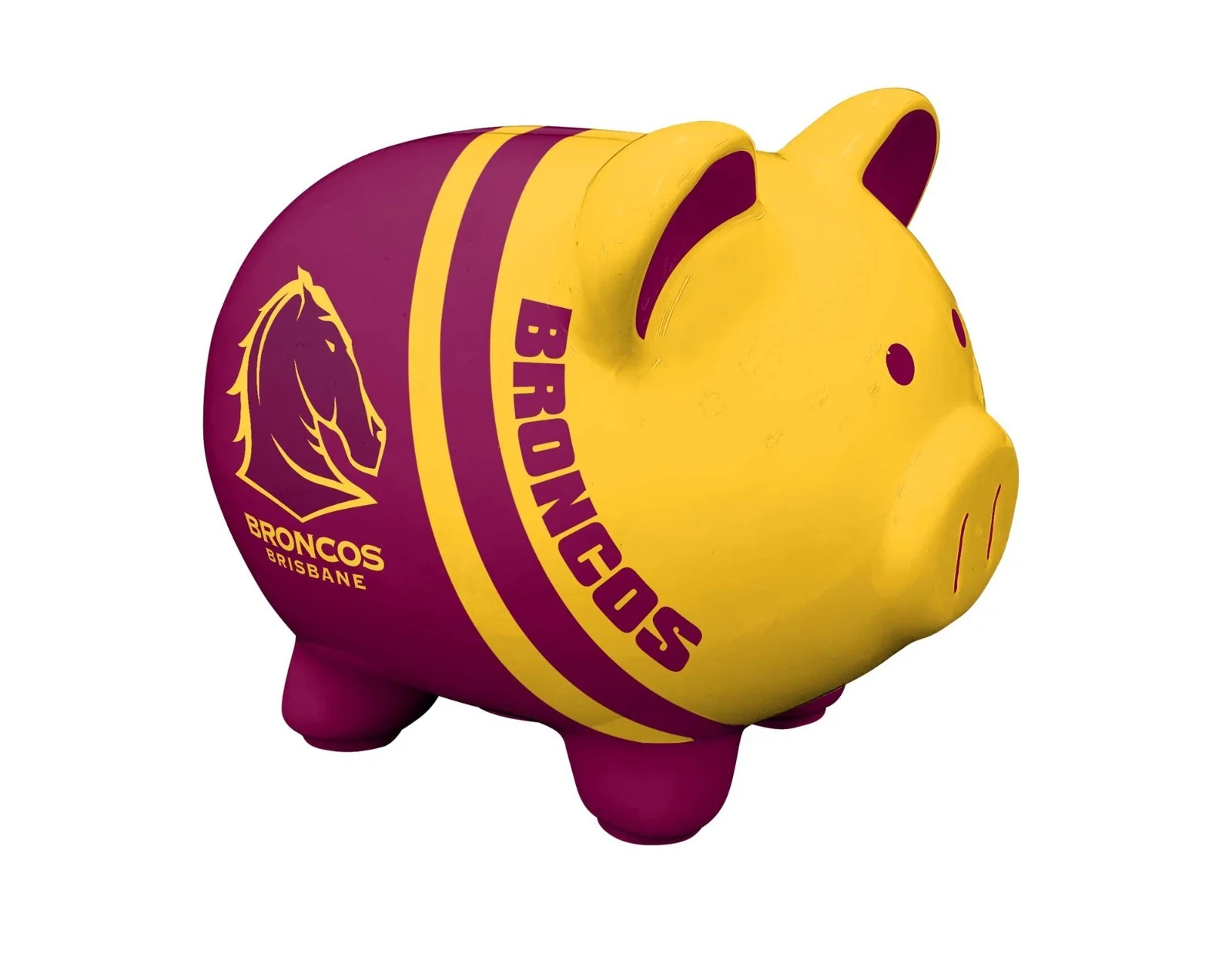 NRL Piggy Bank - Brisbane Broncos - Money Box With Coin Slot - Image 2