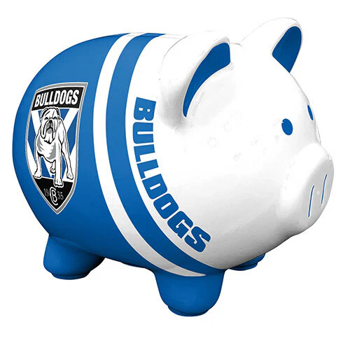 NRL Piggy Bank Money Box With Coin Slot - Canterbury Bulldogs - Image 2