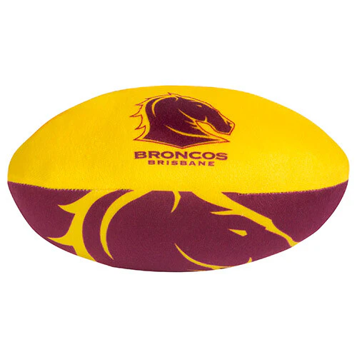NRL Plush Soft Football - Brisbane Broncos - Ball - 12cm x 25cm - Image 2